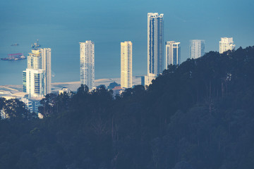 Penang cityscape, view from Penang hills