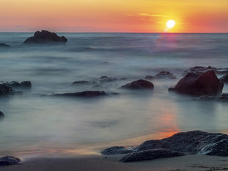 Corfu Island susnet on Ionian sea