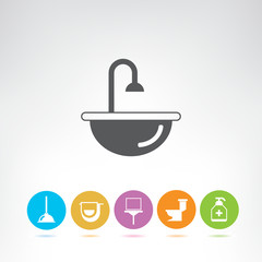 toilet and restroom icons