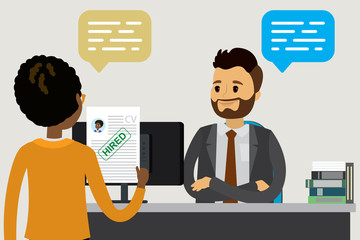 Job interview, job search concept, human resources,