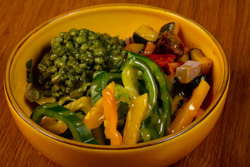 Salad with eggplant