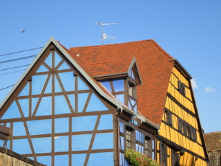 Half timbered houses in Alsace