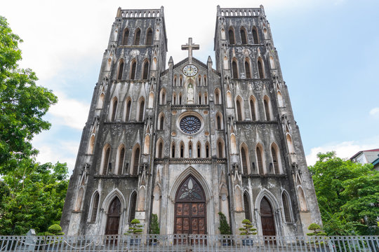 St Joseph's Cathedral is a old church Its a late 19th-century Gothic Revival (Neo-Gothic style) in OLD QUARTER CITY. on 07 29 2018