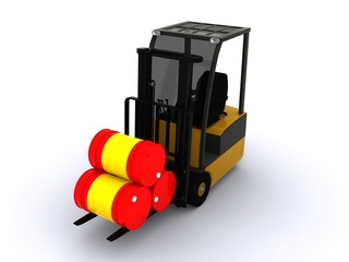 Forklifter isolated