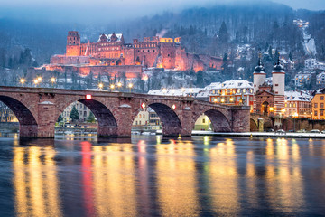 Heidelberg im Winter, Baden-Württemberg, Deutschland