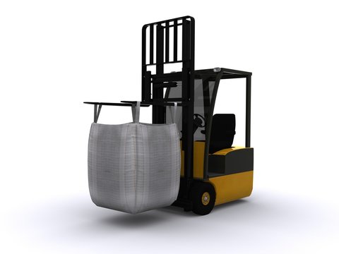 Forklifter isolated