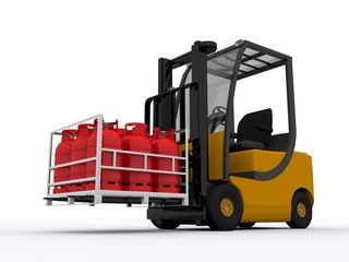Forklifter isolated