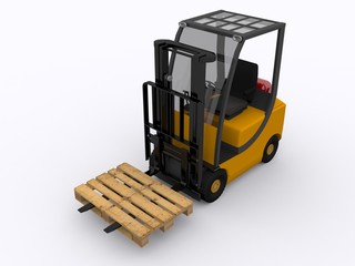 Forklifter isolated
