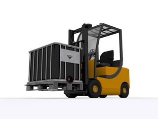 Forklifter isolated