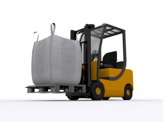 Forklifter isolated