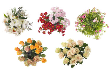 Lily flower bouquet background.