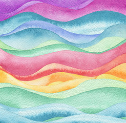 Abstract wave watercolor painted background. Paper texture.