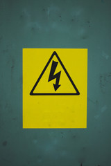high voltage warning sign