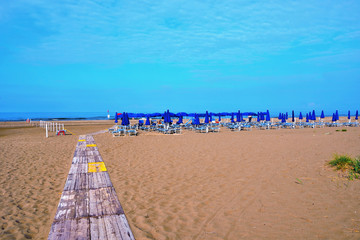 sand beach in paestum Cilento Italy