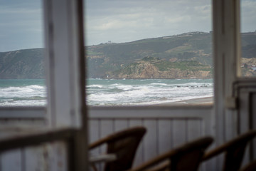 Saaidia Beach and waves from restaurant