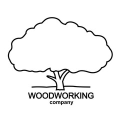 logotype of woodworking company, tree logo, wood logotype