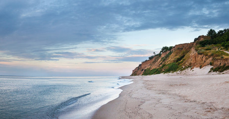 Cliffed coast of the Black Sea in Ukraine