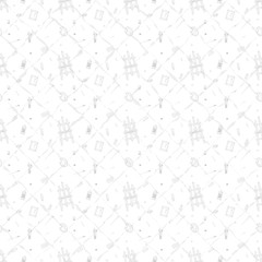 Pattern on a theme of drawing tools.