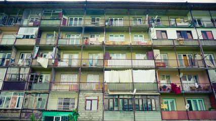 Residential building in one of the cities of Abkhazia