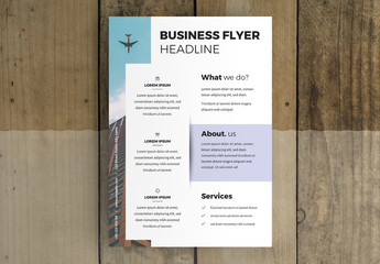 Business Flyer Layout with a Sidebar Photo