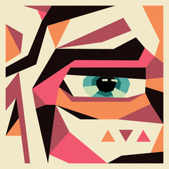 abstract illustration of a face part. eye