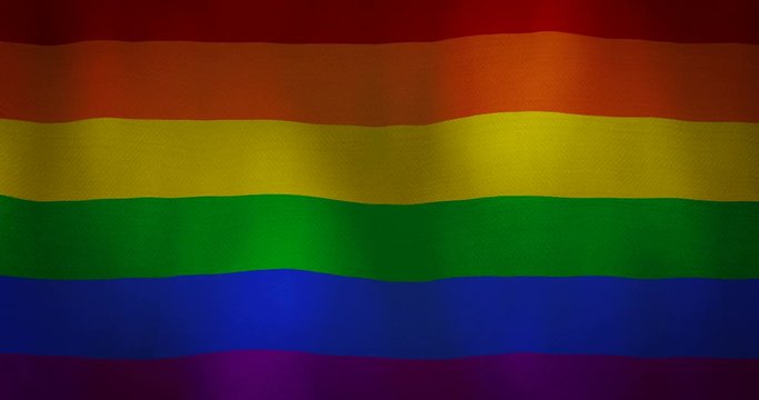 LGBT flag fabric texture waving in the wind