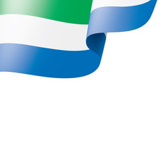 Sierra Leone flag, vector illustration on a white background.