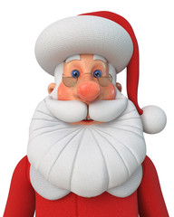 3d illustration Cheerful  model of Santa Claus/3d illustration New Year\'s congratulation from Santa Claus