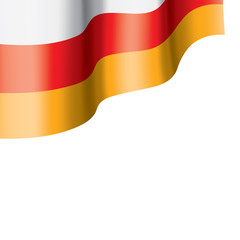 South Ossetia flag, vector illustration on a white background.