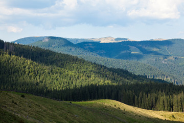 Fototapeta na wymiar Landscape in the Ukrainian Carpathians