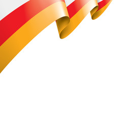 South Ossetia flag, vector illustration on a white background.