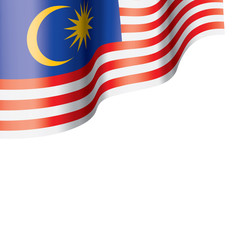 Malaysia flag, vector illustration on a white background.