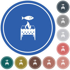 Brazier grill with fish icon