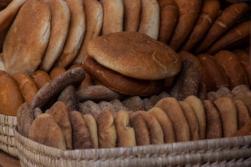 Postcard from Morocco: traditional moroccan bread, Marrakech, Medina