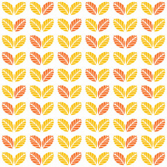 Obraz premium Autumn leaves vector seamless pattern