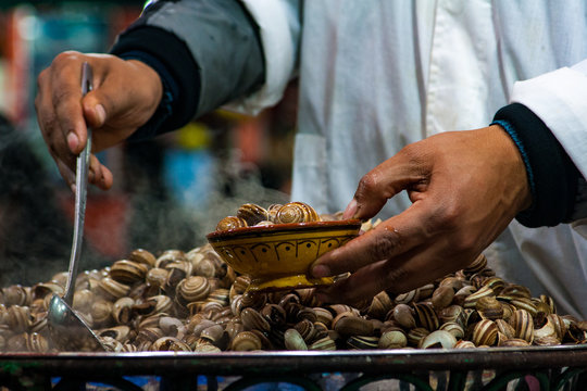 Postcard from Morocco: Fresh escargots at Jemaa_el-Fnaa, Marrakech,