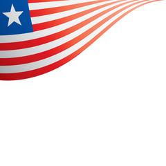 Liberia flag, vector illustration on a white background.