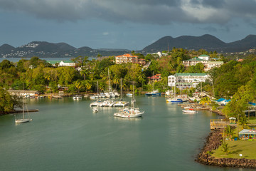Fototapeta na wymiar Exposure done while in a boat tour of Santa Lucia coast