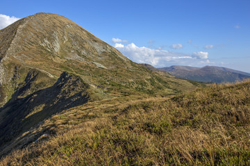 Mount Hoverla (2061m), Chornohora ridge, Carpathian Biosphere Reserve. Carpathians mount Hoverla (The highest mountain in Ukraine). Panoramic view.