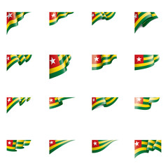 togo flag, vector illustration on a white background.