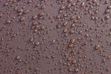 roof of the red metal and drops