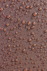 roof of the red metal and drops