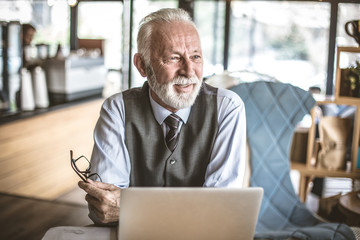 Happy mature business man.