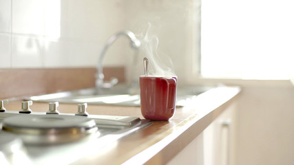 boiling coffee cup