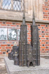 Small replica of church in city Wrocław 