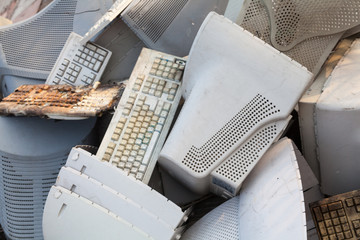 Obsolete computers on the landfill