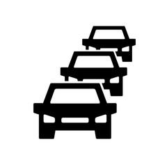 Obraz premium Car traffic jam symbol and sign illustration on white background.