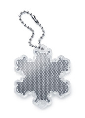 White snowflake safety reflector