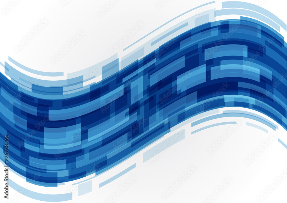 Poster vector illustration of an abstract background with waves of lines of colored rectangles. business ba