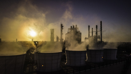Fototapeta premium Oil Refinery from above